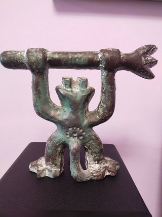 Escultura Bronce estilo precolombino