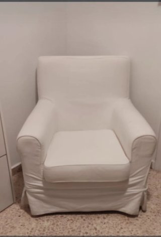 Sillón Ikea Blanco Tela.