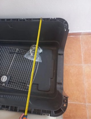 Caja transporte perro beige y negro
