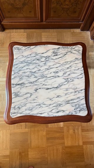 Set di tavoli classici in legno massello + marmo