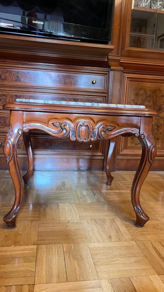 Set di tavoli classici in legno massello + marmo