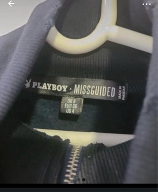 Vestido Sudadera Playboy x Missguided Azul
