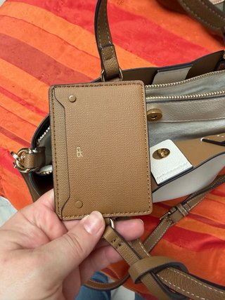 Bolso bandolera blanco y marrón