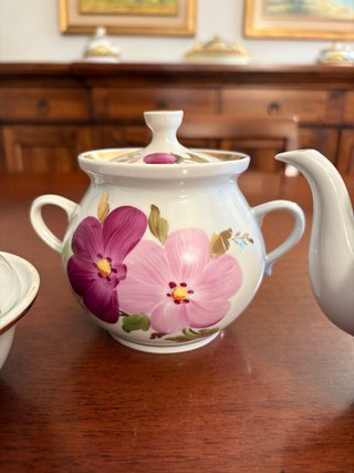 Set Teiera Zuccheriera Tazza Vintage Ceramica