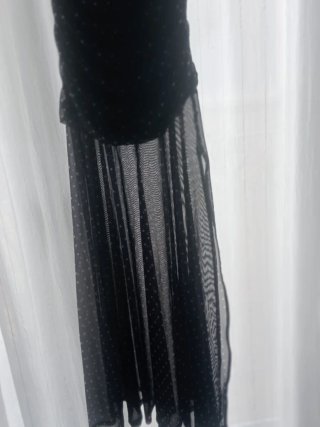 Vestido largo lunares
