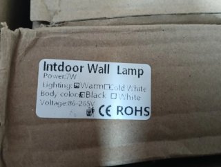 Aplique de pared LED 7W Negro