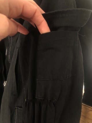 Chaqueta larga motera negra