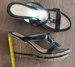 Sandalias Geox Cuña Negra Talla 37