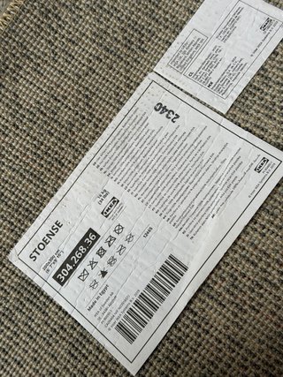 Alfombra Ikea Stoense Gris 200x300