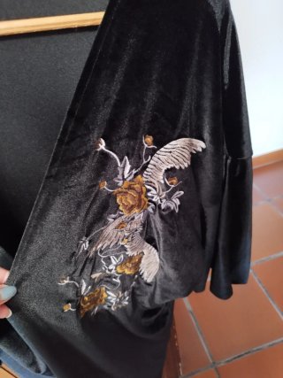Kimono/Sobrecamisa Negro Talla Única