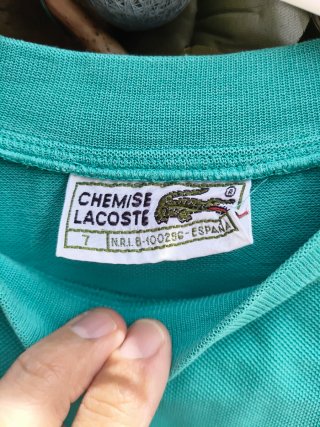 Polo Lacoste original verde azulado