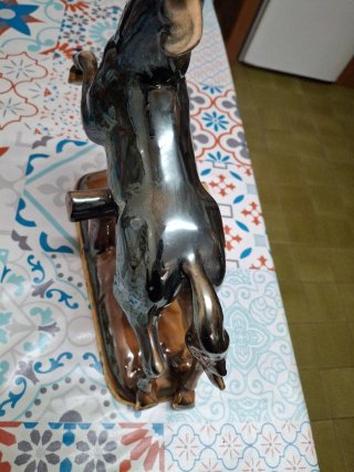 Figura caballo saltando vintage