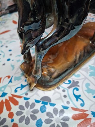 Figura caballo saltando vintage