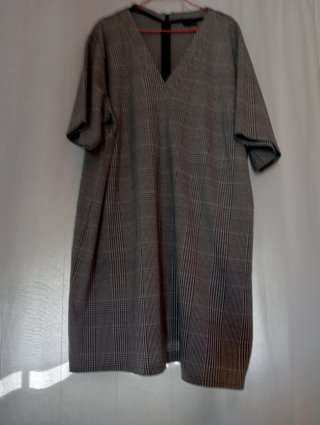 Vestido Couchel Negro/Blanco Talla 2XL+