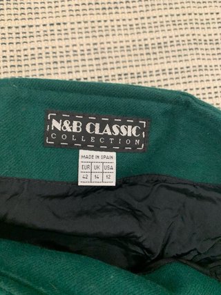 Conjunto Vintage Falda y Americana Verde