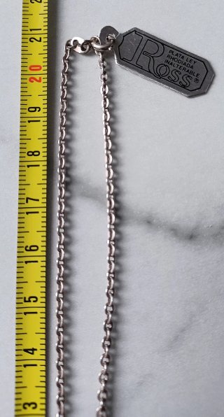 Colgante y cadena plata rodio 10 mandamientos