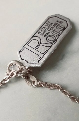 Colgante y cadena plata rodio 10 mandamientos