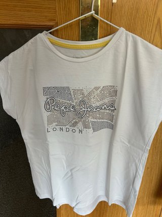 Camiseta Pepe Jeans niña blanca talla 10
