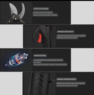 Tijeras Podar Recargables (2 Baterías)