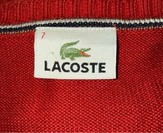 Jersey Lacoste Rojo Talla 7