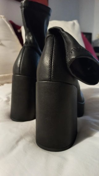 Botas de plataforma negras, 11cm tacón.