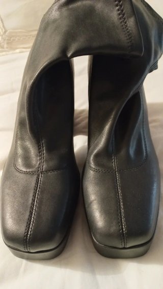 Botas de plataforma negras, 11cm tacón.