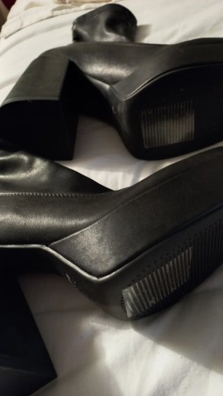 Botas de plataforma negras, 11cm tacón.