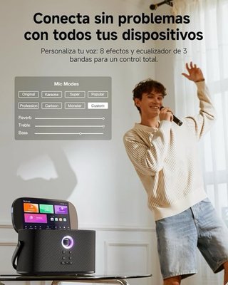 Máquina Karaoke con 2 Micrófonos