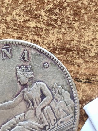 Moneda 5 Pesetas 1870 Plata