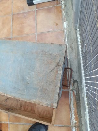 Caja de herramientas antiguas de madera