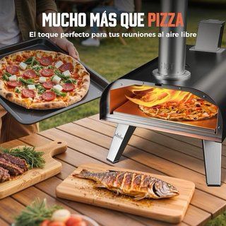 Horno Pizza Exterior Pellets Madera