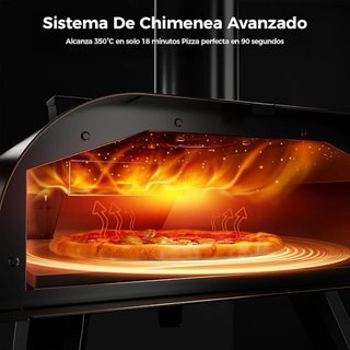 Horno Pizza Exterior Pellets Madera