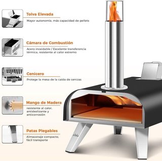Horno Pizza Exterior Pellets Madera