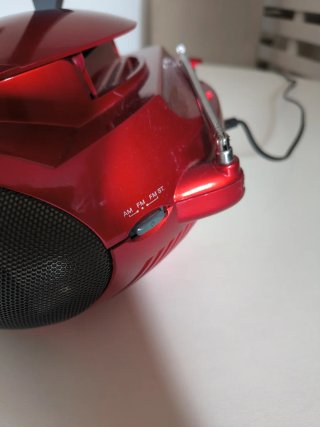 Radio CD Portátil Rojo