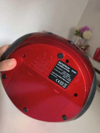 Radio CD Portátil Rojo
