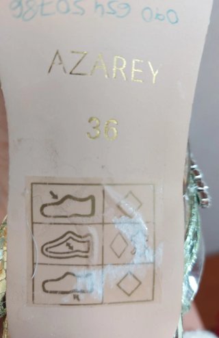 Sandalias de fiesta doradas talla 36