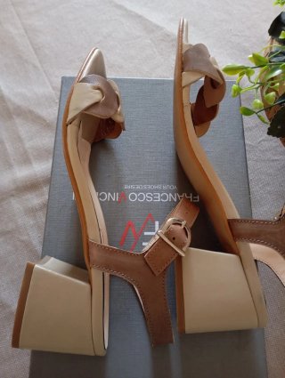 Sandali A.BI.MA Made in Italy Beige/Marrone
