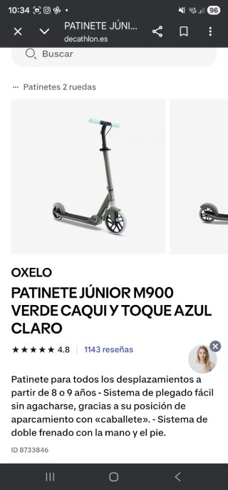 Patinete Oxelo plegable