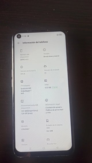 Oppo A72 Telefono Mobile