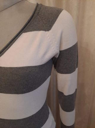 Pullover donna V vintage misto cotone Nuna Lie