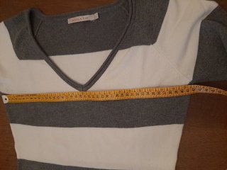 Pullover donna V vintage misto cotone Nuna Lie