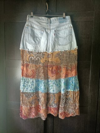 Falda Levi's vaquera patchwork boho