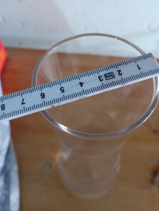 Vaso trasparente in vetro