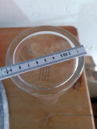 Vaso trasparente in vetro