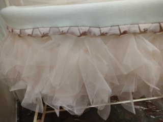Moisés de forja con tela dosel en rosa/beig