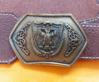 Cinturón ancho Talla S con hebilla águila.