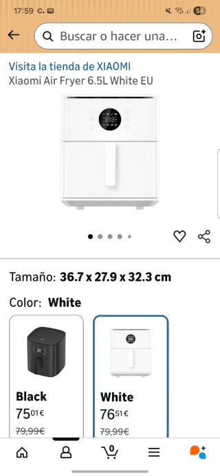 Freidora Xiaomi 6.5L Smart Air Fryer