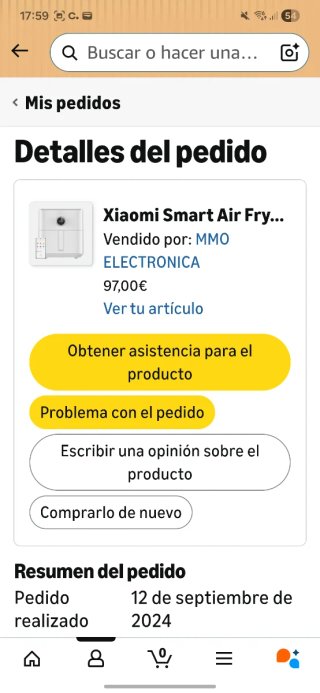 Freidora Xiaomi 6.5L Smart Air Fryer
