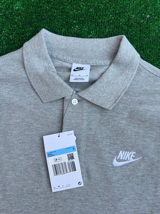 Polo Nike Hombre Manga Corta Gris
