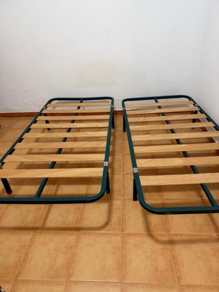 2 Somieres Base Cama Madera y Metal